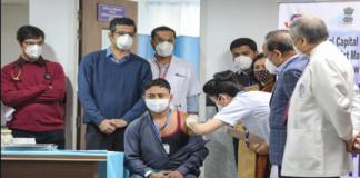 प्रधानमंत्री नरेन्द्र मोदी ने की कोरोना महामारी के खिलाफ महाअभियान की शुरुआत,पहले दिन 1.65 लाख लोगों को दी गई खुराक