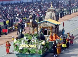 राजपथ पर गणतंत्र दिवस समारोह में बाबा केदार ने दिए दर्शकों को दर्शन,उत्तराखण्ड राज्य की ओर से “केदारखंड” की झांकी प्रदर्शित
