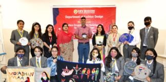 देवभूमि इंस्टीट्यूट ऑफ मैनेजमेंट स्टडीज के फैशन डिजाइन विभाग द्वारा वस्त्र अलंकरण पर कार्यशाला आयोजित