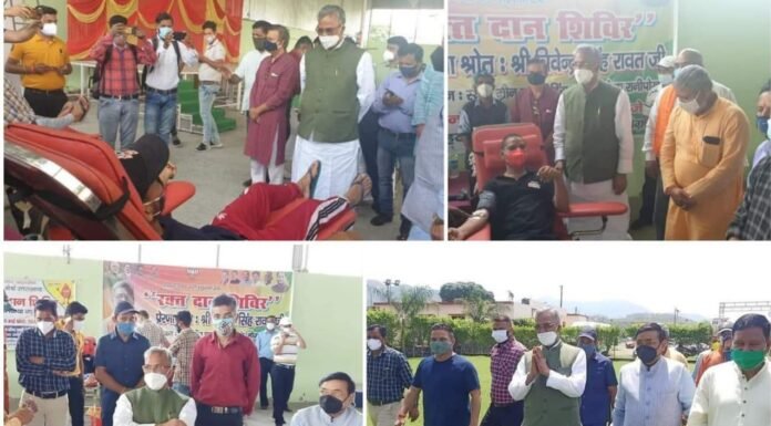 पूर्व सीएम त्रिवेन्द्र की ‘मिशन रक्तदान’ मुहिम में युवाओं,महिलाओं के साथ-साथ बालिकाओं ने भी किया रक्तदान