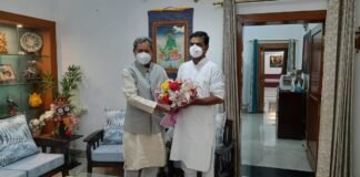 मुख्यमंत्री तीरथ सिंह रावत ने दिल्ली में केन्द्रीय विद्युत और नवीन एवं नवीकरणीय ऊर्जा राज्यमंत्री आर.के.सिंह से कि भेंट,कई विकास परियोजनाओं पर की चर्चा