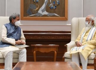 मुख्यमंत्री तीरथ रावत ने प्रधानमंत्री नरेंद्र मोदी से की भेंट,समस्त भारतीयों का मुफ्त कोरोना टीकाकरण एवं 80 करोड़ लोगों को मुफ़्त अनाज देने के लिए व्यक्त किया आभार