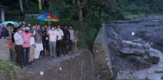 कैबिनेट मंत्री गणेश जोशी ने भारी बारिश से क्षतिग्रस्त हुए कालीराव,सहस्त्रधारा मार्ग का किया निरीक्षण