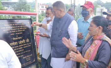 कैबिनेट मंत्री गणेश जोशी ने किया गल्जवाड़ी में विधायक निधि से स्वीकृत विकास कार्यों का शिलान्यास