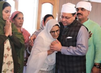 मुख्यमंत्री पुष्कर सिंह धामी स्व.वीरेन्द्र सिंह सामन्ती की अन्तिम अरदास में हुए शामिल