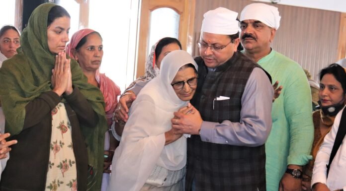 मुख्यमंत्री पुष्कर सिंह धामी स्व.वीरेन्द्र सिंह सामन्ती की अन्तिम अरदास में हुए शामिल