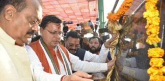 मुख्यमंत्री पुष्कर धामी ने जसपुर में किया विभिन्न विकास कार्यों का लोकार्पण एवं शिलान्यास