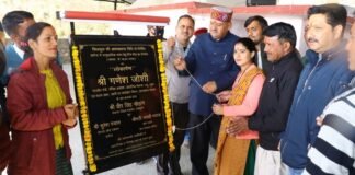 सरोना में 20 लाख की लागत से बने सामुदायिक भवन का कैबिनेट मंत्री गणेश जोशी ने किया लोकार्पण
