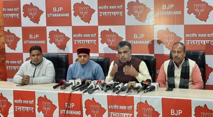 भाजपा का हरीश रावत पर हमला कहा-अपने सभी झूठे आरोपों पर सार्वजनिक माफी मांगे रावत