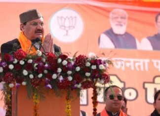 उत्तराखंड के दो दिवसीय दौरे पर रहे भाजपा अध्यक्ष जेपी नड्डा,कई जन-सभाओं को किया संबोधित कहा-कांग्रेस राज्य में जाति-पाति और धर्म के नाम पर झगड़ा करवाने का किया काम