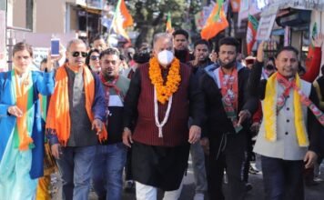 मसूरी से बीजेपी प्रत्याशी गणेश जोशी ने जनसम्पर्क एवं मोहल्ला सभाओं में गिनाई अपनी सरकार की उपलब्धियां कहा-भाजपा विकास की प्रतीक