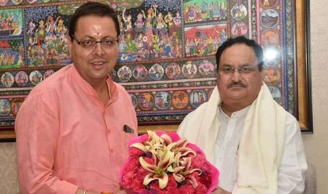 मुख्यमंत्री पुष्कर सिंह धामी एक बार फिर पहुंचे दिल्ली,सियासी हलकों में चर्चाओं का दौर शुरू