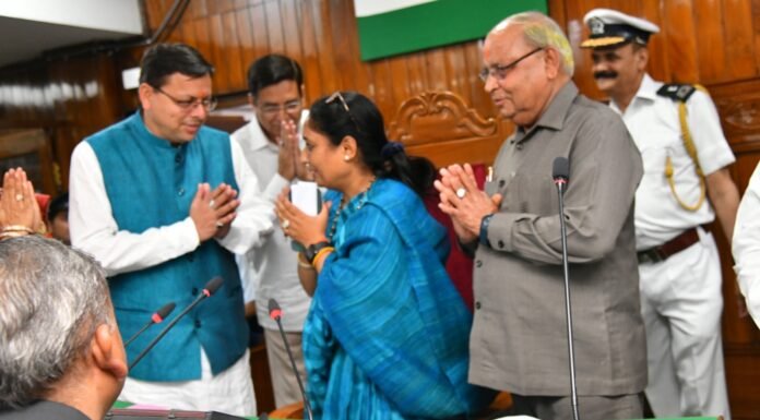 उत्तराखंड की पहली महिला विधानसभा अध्यक्ष बनी ऋतु खंडूड़ी,सीएम धामी ने कहा-राज्य के लिए आज का दिन ऐतिहासिक