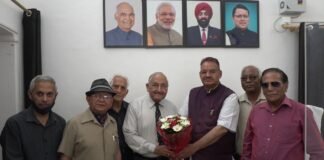 भूतपूर्व सैनिक संगठन के पदाधिकारियों ने कैबिनेट मंत्री गणेश जोशी से मुलाकात कर सौंपा मांगपत्र