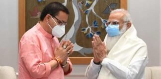 दिल्ली दौरे पर सीएम धामी,राज्यसभा सांसद अनिल बलूनी से की भेंट,दोपहर में प्रधानमंत्री नरेंद्र मोदी से करेंगे मुलाकात