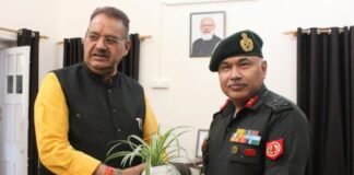 उत्तराखंड-विभिन्न सैन्य मुद्दों को लेकर सैनिक कल्याण मंत्री गणेश जोशी ने की जीओसी मेजर जनरल से वार्ता