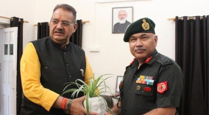 उत्तराखंड-विभिन्न सैन्य मुद्दों को लेकर सैनिक कल्याण मंत्री गणेश जोशी ने की जीओसी मेजर जनरल से वार्ता