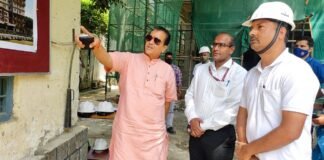 नई दिल्ली में निर्माणाधीन उत्तराखण्ड निवास का संसदीय कार्य मंत्री प्रेम चन्द अग्रवाल ने किया निरीक्षण