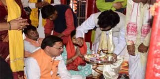 मुख्यमंत्री पुष्कर धामी केदार के बाद पहुंचे सिद्धपीठ कालीमठ,मंदिर में पूजा-अर्चना कर की,प्रदेश की खुशहाली व चहुंमुखी विकास की कामना