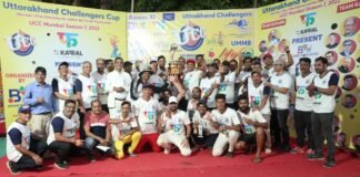 मुंबई-बद्री केदार टीम का उत्तराखंड चैलेंजर कप सीजन-7 पर में पांचवी बार कब्जा