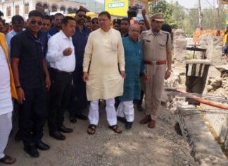 मुख्यमंत्री पुष्कर धामी ने किया कालाढूंगी विधानसभा क्षेत्र में नहर कवरिंग कार्य का निरीक्षण