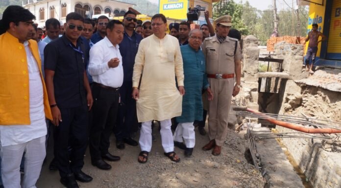 मुख्यमंत्री पुष्कर धामी ने किया कालाढूंगी विधानसभा क्षेत्र में नहर कवरिंग कार्य का निरीक्षण