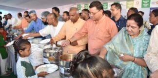 मुख्यमंत्री पुष्कर धामी,माता मंगला जी एवं भोले जी महाराज ने किया हंस फाउंडेशन एवं अक्षय पात्र एकीकृत रसोई का उद्घाटन