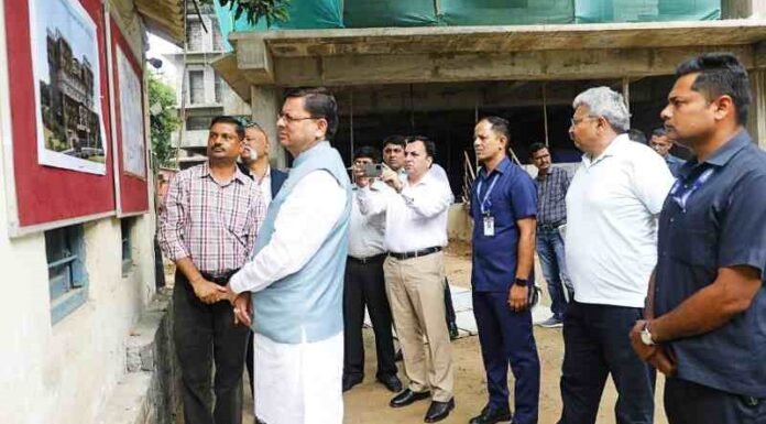 नई दिल्ली में निर्माणाधीन भवन ‘उत्तराखण्ड निवास’ का सीएम धामी ने किया निरीक्षण
