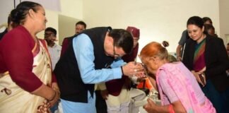 रूद्रप्रयागः-मुख्यमंत्री पुष्कर धामी ने किया जनप्रतिनिधियों से संवाद