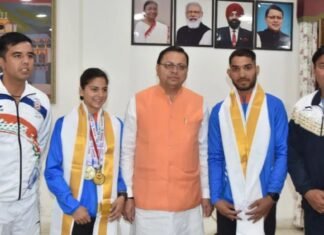 एथलीट मानसी नेगी और सूरज पंवार ने की सीएम धामी से भेंट,मुख्यमंत्री ने की दो-दो लाख रुपये की धनराशि देने की घोषणा
