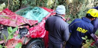 चमोली आदिबद्री शिलफाटा के पास खाई में गिरी कार,दो लोगों की मौत