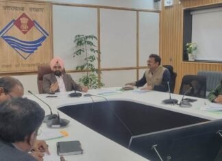 मुख्य सचिव ने पिरूल के निस्तारण एवं अन्य उपयोगों के संबंध में अधिकारियों के साथ की बैठक,जंगलों को आग से बचाने के लिए पिरूल के निस्तारण के दिए निर्देश