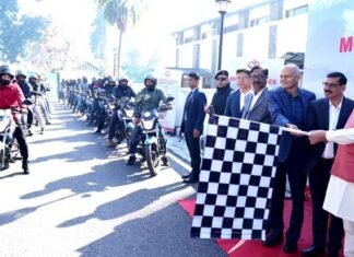 मुख्यमंत्री पुष्कर धामी हीरो मोटोकॉर्प लि.द्वारा राजस्व विभाग को उपलब्ध कराई गई 320 मोटर साइकिलों का किया फ्लैग ऑफ