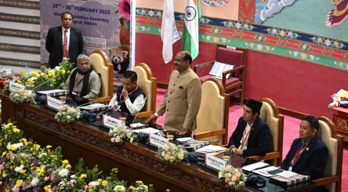 सिक्किम में लोकसभा अध्यक्ष ओम बिरला ने 19वें वार्षिक कॉमनवेल्थ पार्लियामेंट्री एसोसिएशन इंडिया रीजन,जोन-3 सम्मेलन का किया उद्धघाटन