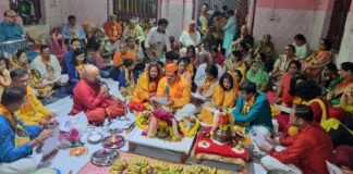 रामनवमी के शुभअवसर पर शिव मंदिर जल वायु विहार नोएडा में भव्य आनन्दमय कार्यक्रम का आयोजन