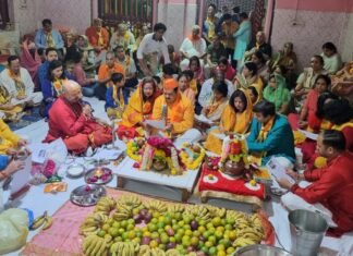 रामनवमी के शुभअवसर पर शिव मंदिर जल वायु विहार नोएडा में भव्य आनन्दमय कार्यक्रम का आयोजन