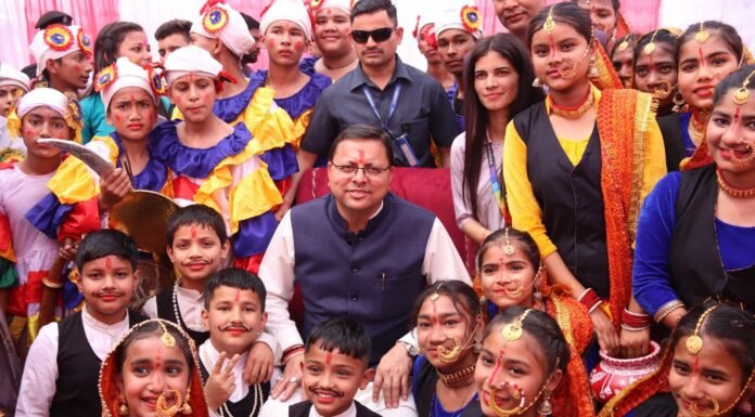 मुख्यमंत्री पुष्कर सिंह धामी ने खटीमा पहुंचकर शिक्षा भारती आदर्श स्कूल के वार्षिक समारोह का किया शुभारम्भ