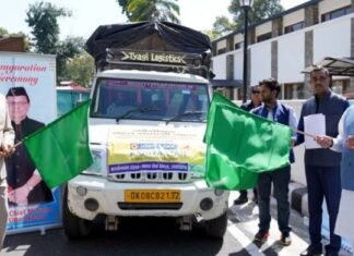 Joshimath Sinking:-सीएम धामी ने जोशीमठ प्रभावित क्षेत्र के लिए राहत सामग्री के वाहनों का किया फ्लैग ऑफ
