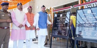 Rishikesh:-मुख्यमंत्री पुष्कर धामी ने जौलीग्रान्ट में नवनिर्मित एस.डी.आर.एफ मुख्यालय एवं फायर स्टेशन का किया लोकार्पण