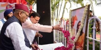 Uttarakhand:-देश के पहले सीडीएस की प्रतिमा का सीएम धामी ने किया अनावरण कहा-जनरल विपिन रावत की स्मृति को चिरस्थायी बनाने के लिए उनके नाम पर रखी जायेगी प्रदेश की कोई बड़ी परियोजना