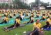 International Yoga Day:-नोएडा के जलवायु विहार में योग फॉर ऑल-जेवीसीसी चैप्टर के सदस्यों ने धूमधाम से मनाय अंतर्राष्ट्रीय योग दिवस