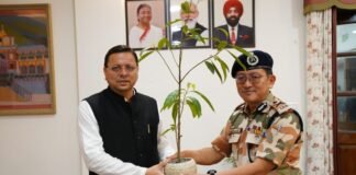 Uttarakhand:-आईटीबीपी के महानिदेशक संजय गुंज्याल ने सीएम धामी से की शिष्टाचार भेंट