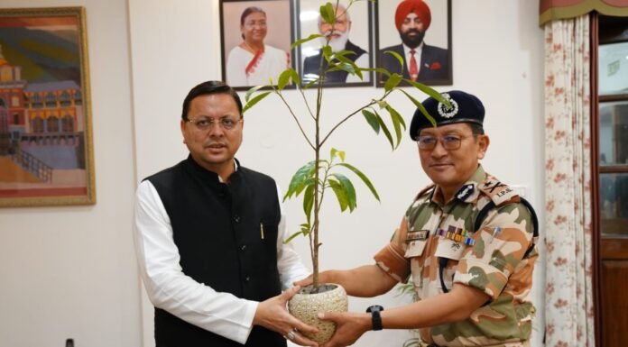 Uttarakhand:-आईटीबीपी के महानिदेशक संजय गुंज्याल ने सीएम धामी से की शिष्टाचार भेंट