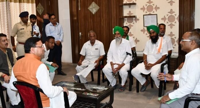 Udham Singh Nagar:-मुख्यमंत्री पुष्कर धामी से किसानों के प्रतिनिधि मण्डल ने की भेंट