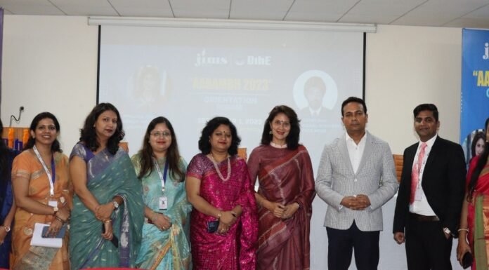 Noida:-जिम्स नोएडा एक्सटेंशन में आयोजित हुए ओरिएंटेशन प्रोग्राम ‘आरम्भ 2023’,नए छात्रों को करवाया गया विद्यालय की नीतियों से अवगत
