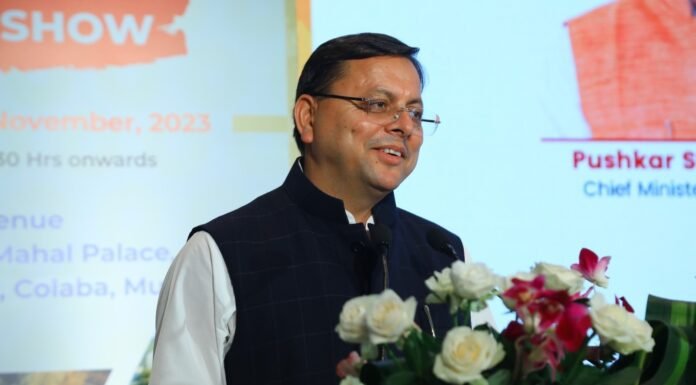 CM Dhami Mumbai Visit:-मुंबई में रोड शो में सीएम धामी ने किया प्रतिभाग कहा- आगामी 5 वर्षों में राज्य की जीएसडीपी को दोगुना करने का हमारा लक्ष्य