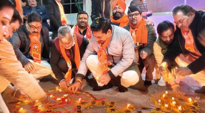 Ram Mandir Pran Pratishtha:-उत्तराखंड भाजपा ने श्रीरामोत्सव को पार्टी मुख्यालय के साथ राज्यभर में हर्षोल्लास एवं श्रीराम बग्वाल के रूप में मनाया