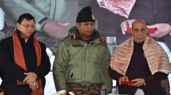 Uttarakhand:-रक्षा मंत्री राजनाथ सिंह ने उत्तराखंड में किया 35 इंफ्रास्ट्रक्चर परियोजनाओं का उद्घाटन,सीएम धामी भी रहे मौजूद