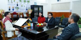 Dehradun:-शेवेनिंग इंडिया की प्रमुख सुप्रिया चावला सीएम धामी से की भेंट,उत्तराखंड के ग्रेजुएट छात्रों को पोस्ट ग्रेजुएट के लिए यूनाइटेड किंगडम में अध्ययन करने का मिलेगा अवसर