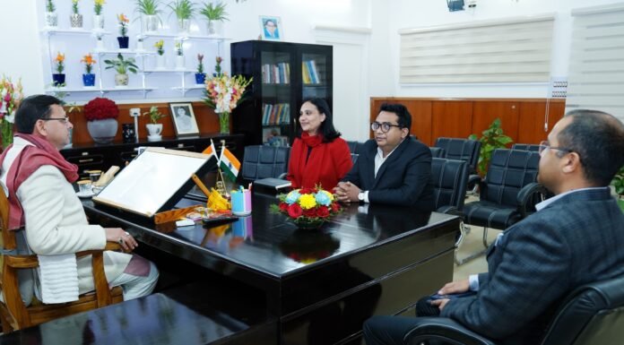 Dehradun:-शेवेनिंग इंडिया की प्रमुख सुप्रिया चावला सीएम धामी से की भेंट,उत्तराखंड के ग्रेजुएट छात्रों को पोस्ट ग्रेजुएट के लिए यूनाइटेड किंगडम में अध्ययन करने का मिलेगा अवसर
